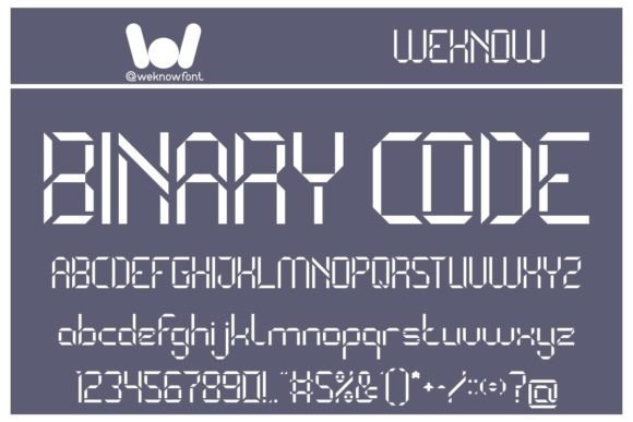 Binary Code: The Sci-Fi Display Font for Modern Design