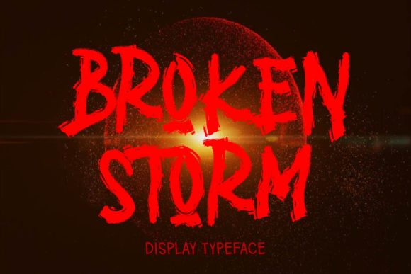 Broken Storm: A Unique Display Typeface for Creative Projects
