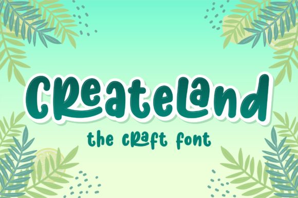 Createland: A Bold Display Font for Modern Designs