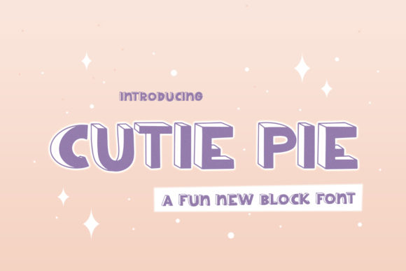 Cutie Pie Font: Sweet & Chunky Display Typeface