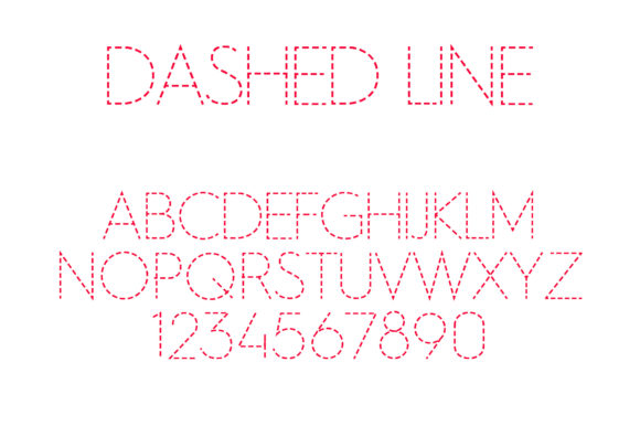 Dashed Line: The Unique Display Font for Modern Design