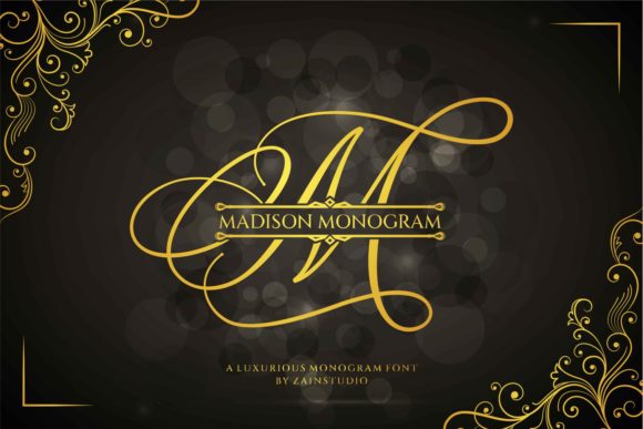 Discover Madison Monogram: Elegant Script for Creative Projects