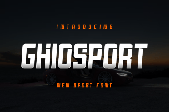 Ghiosport: A Cool, Sporty Display Font for Modern Designs