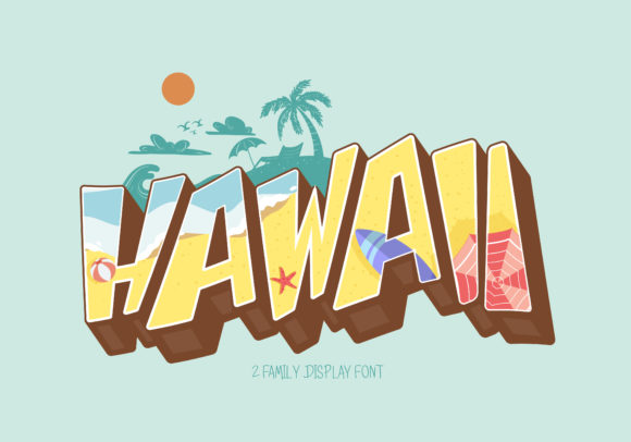 Hawaii: A Quirky Display Font for Summer Vibes