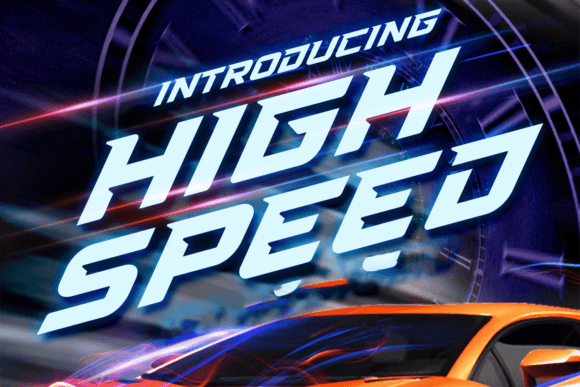 High Speed: A Bold Display Font for Dynamic Designs
