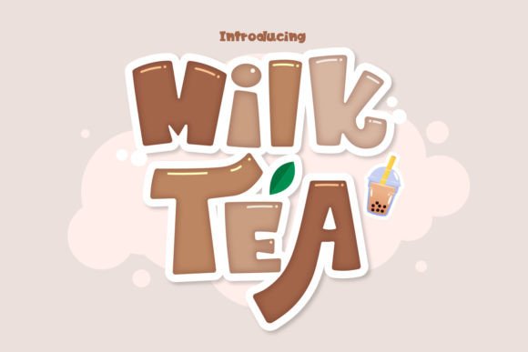 Milk Tea: A Playful Display Font for Creative Projects