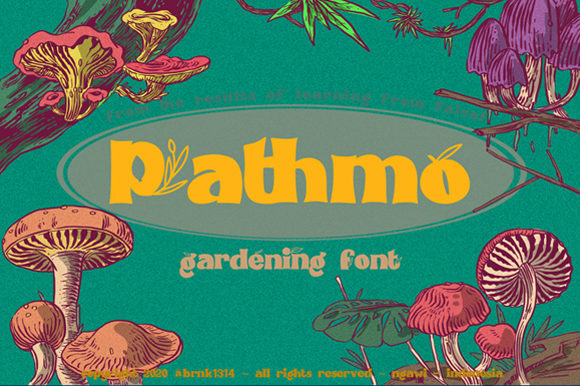 Pathmo: The Bold Display Font with Floral Flair