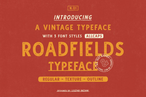 Roadfields: A Bold Display Font for Modern Design