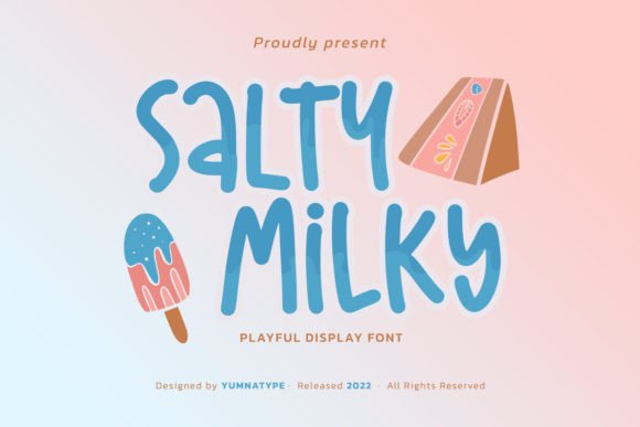Salty Milky: A Charming Display Font for Creative Projects