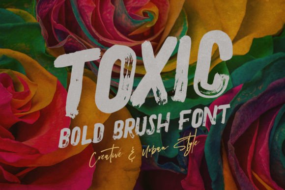 Toxic: A Funky Marker Brush Display Font